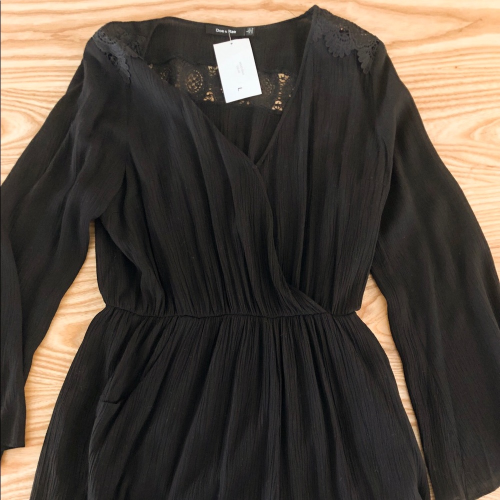Doe & Rae Black Romper